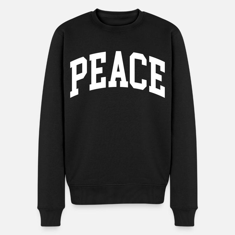Peace - Männer Premium Bio Pullover - Schwarz