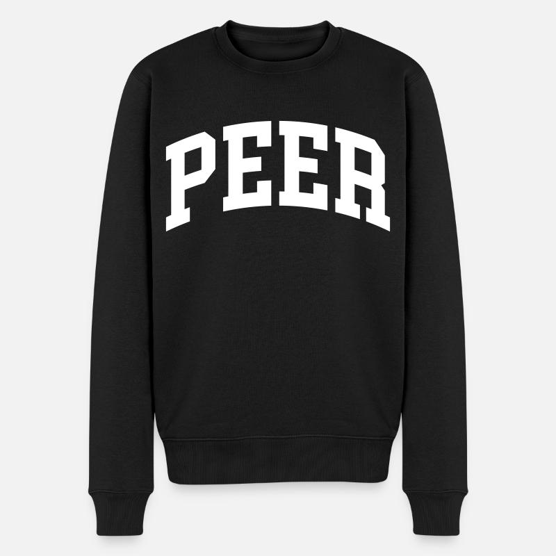 Peer - Männer Premium Bio Pullover - Schwarz