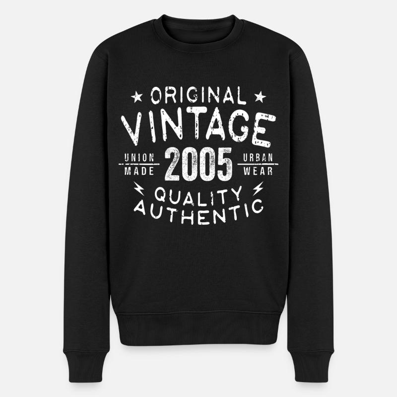 2005 Geburtstag 2005 Jahrgang 2005 Geburtstag - Männer Premium Bio Pullover - Schwarz