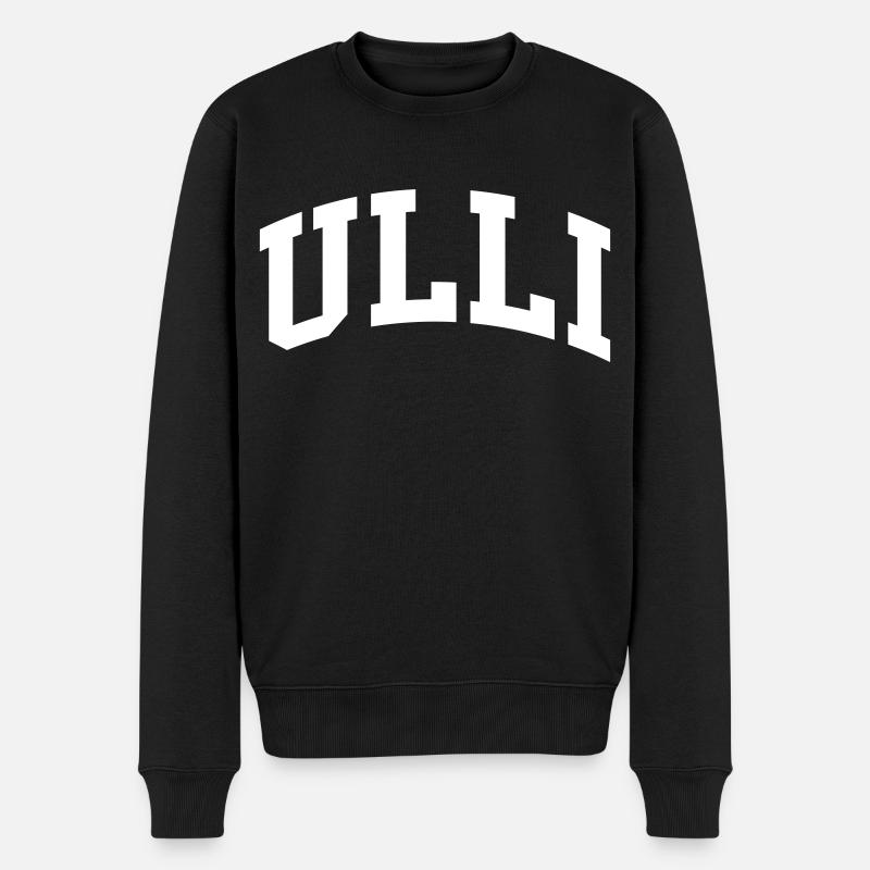 Ulli - Männer Premium Bio Pullover - Schwarz