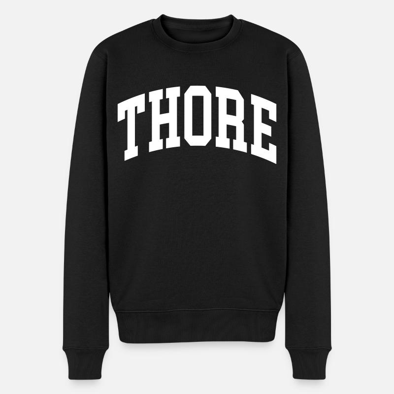 Thore - Männer Premium Bio Pullover - Schwarz