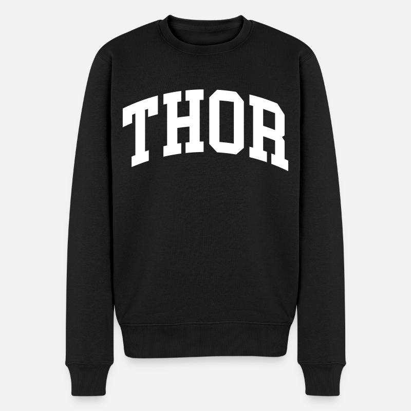 Thor - Männer Premium Bio Pullover - Schwarz