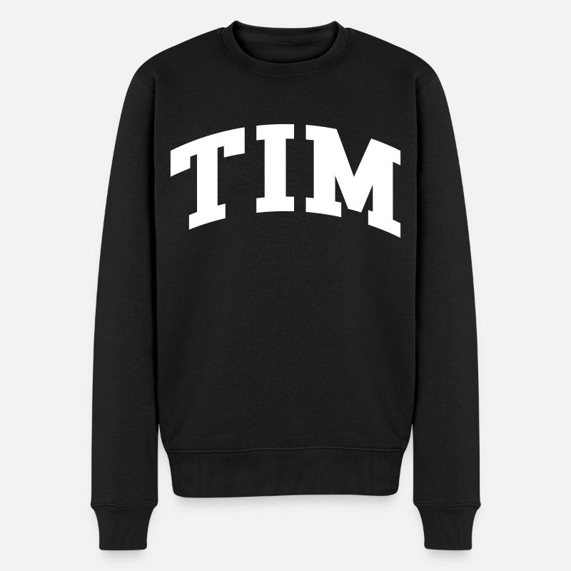 Tim - Männer Premium Bio Pullover - Schwarz