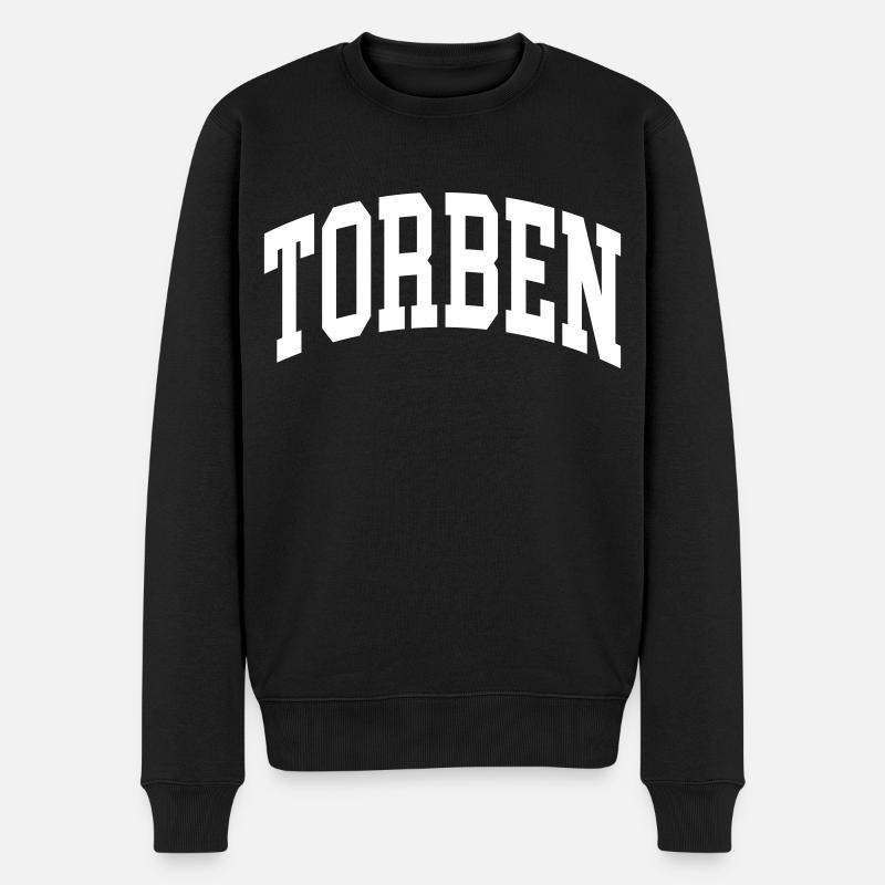 Torben - Männer Premium Bio Pullover - Schwarz