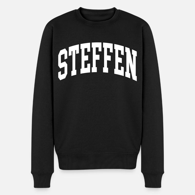 Steffen - Männer Premium Bio Pullover - Schwarz