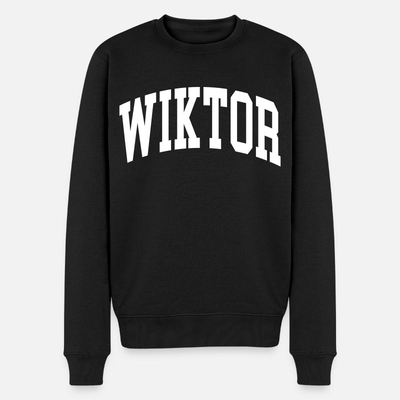 Wiktor - Männer Premium Bio Pullover - Schwarz