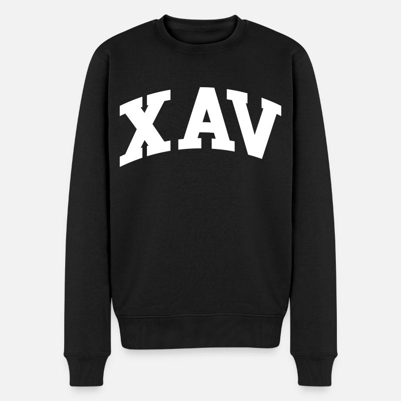 Xav - Männer Premium Bio Pullover - Schwarz