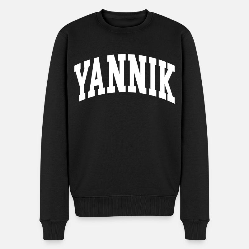 Yannik - Männer Premium Bio Pullover - Schwarz