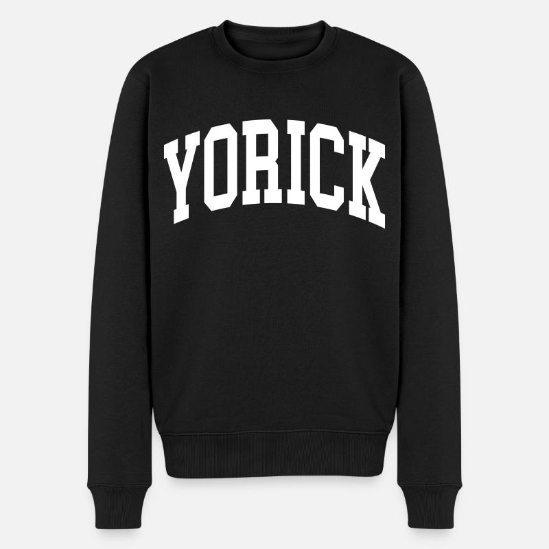 Yorick - Männer Premium Bio Pullover - Schwarz