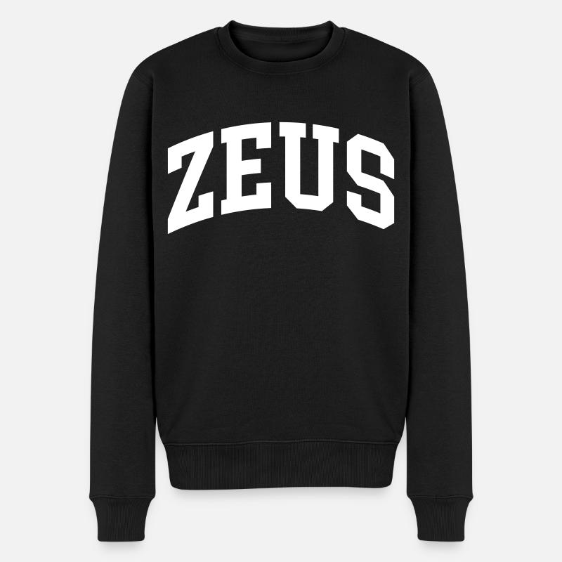 Zeus - Männer Premium Bio Pullover - Schwarz