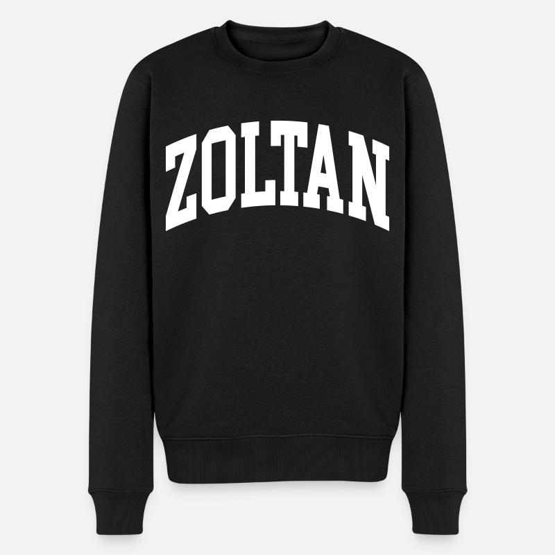 Zoltan - Männer Premium Bio Pullover - Schwarz