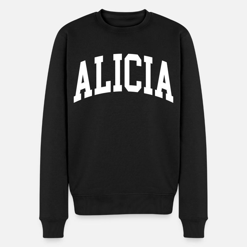 Alicia - Männer Premium Bio Pullover - Schwarz