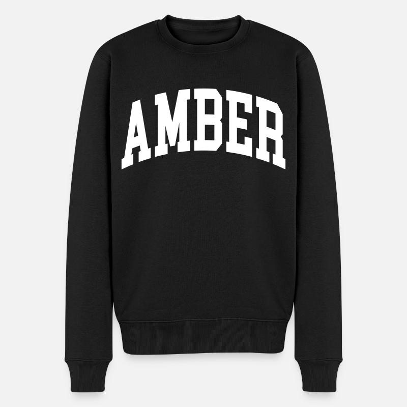 Amber - Männer Premium Bio Pullover - Schwarz