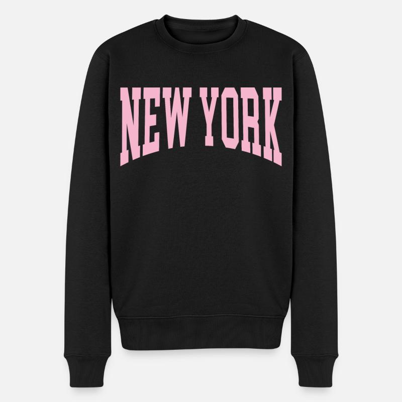 New York - Männer Premium Bio Pullover - Schwarz