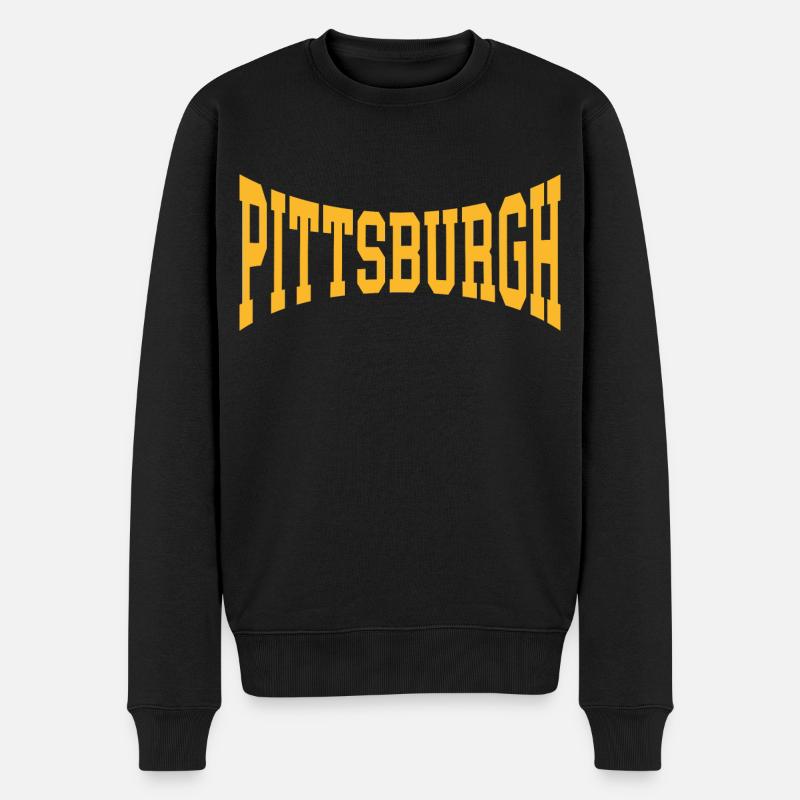 Pittsburgh - Männer Premium Bio Pullover - Schwarz