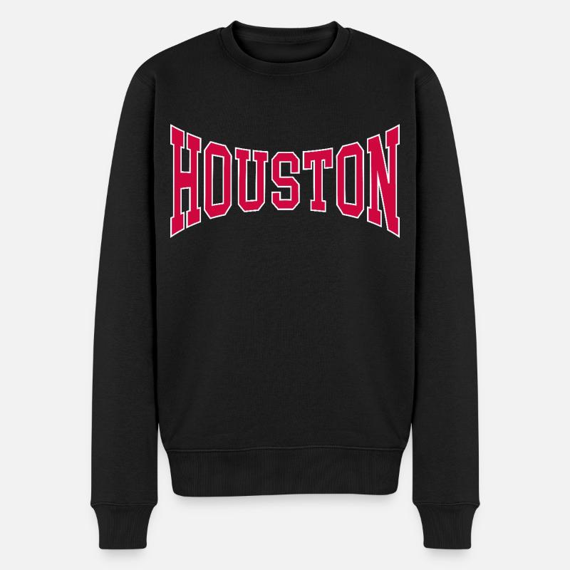Houston - Männer Premium Bio Pullover - Schwarz