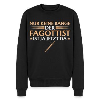 Fagottist ist jetzt da - Männer Premium Bio Pullover - Schwarz - Vorne - Nico (187cm)