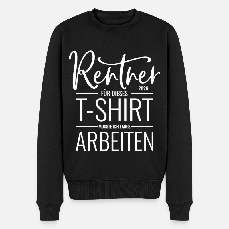 Rentner 2026 - Männer Premium Bio Pullover - Schwarz