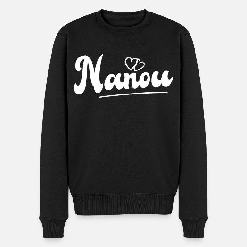 Nanou - Pull Premium bio Homme - noir
