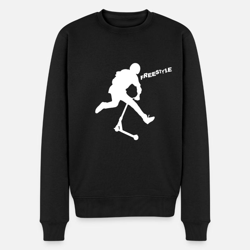 Freestyle-Roller - Männer Premium Bio Pullover - Schwarz