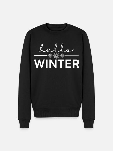 Hello winter - Men's Premium Organic Jumper - black