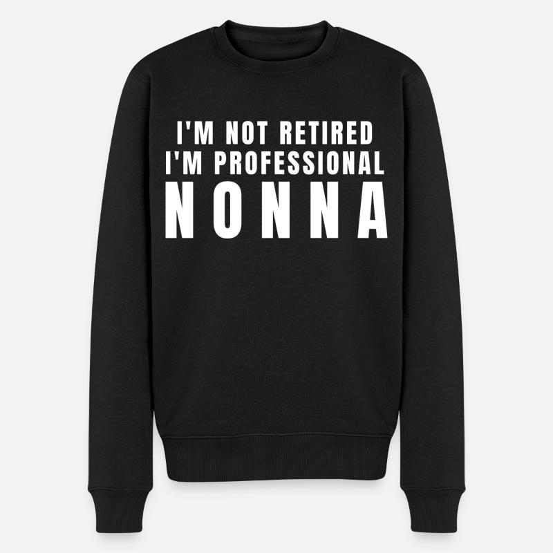 Nonna. Nonna Geschenk - Männer Premium Bio Pullover - Schwarz