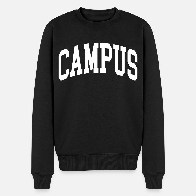 Campus - Männer Premium Bio Pullover - Schwarz