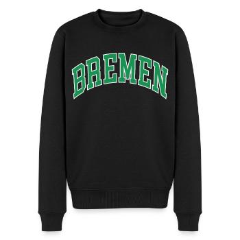 Bremen - Männer Premium Bio Pullover - Schwarz - Vorne - Nico (187cm)