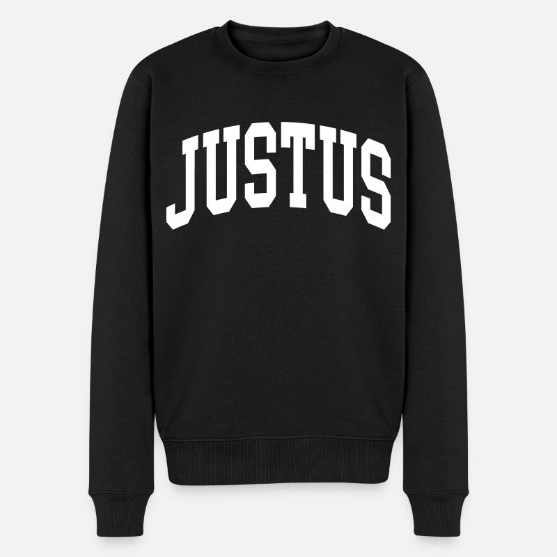 Justus - Männer Premium Bio Pullover - Schwarz