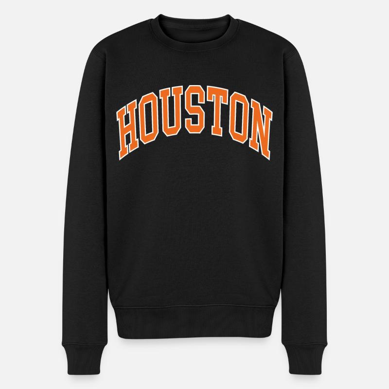 Houston - Männer Premium Bio Pullover - Schwarz
