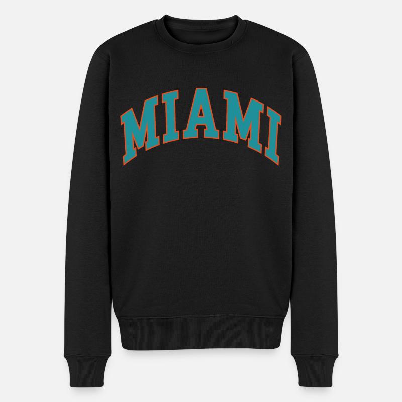Miami - Männer Premium Bio Pullover - Schwarz