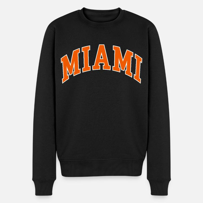 Miami - Männer Premium Bio Pullover - Schwarz