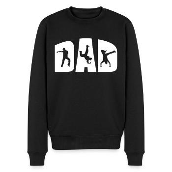 Breakdance Breakdancer Papa - Männer Premium Bio Pullover - Schwarz - Vorne - Nico (187cm)