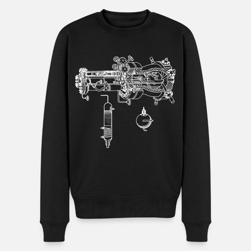 Kernreaktor Phyik - Männer Premium Bio Pullover - Schwarz