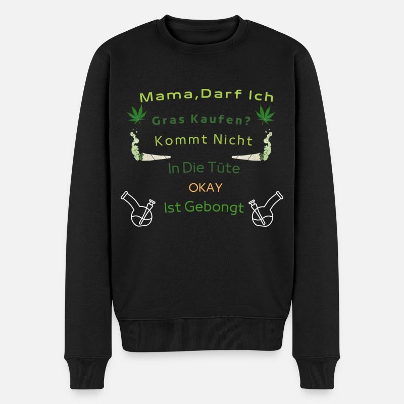 kiffen - Männer Premium Bio Pullover - Schwarz