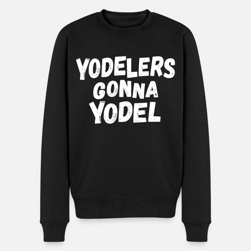 Yodleurs allant au Yodel - Pull Premium bio Homme - noir