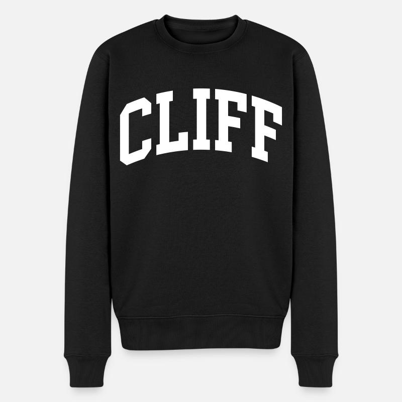 Cliff - Männer Premium Bio Pullover - Schwarz