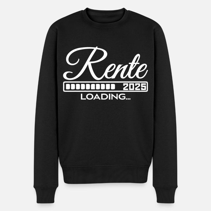 Rente 2025 Loading - Männer Premium Bio Pullover - Schwarz