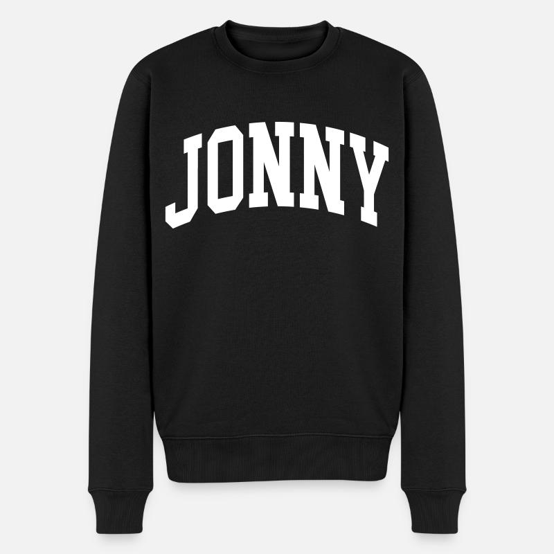 Jonny - Männer Premium Bio Pullover - Schwarz