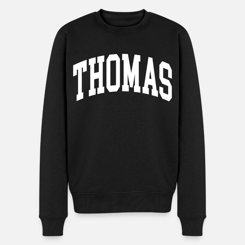 Thomas - Männer Premium Bio Pullover - Schwarz