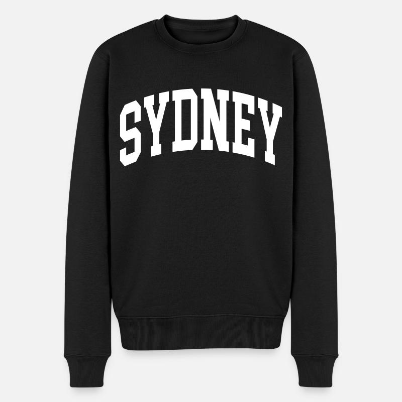 Sydney - Männer Premium Bio Pullover - Schwarz
