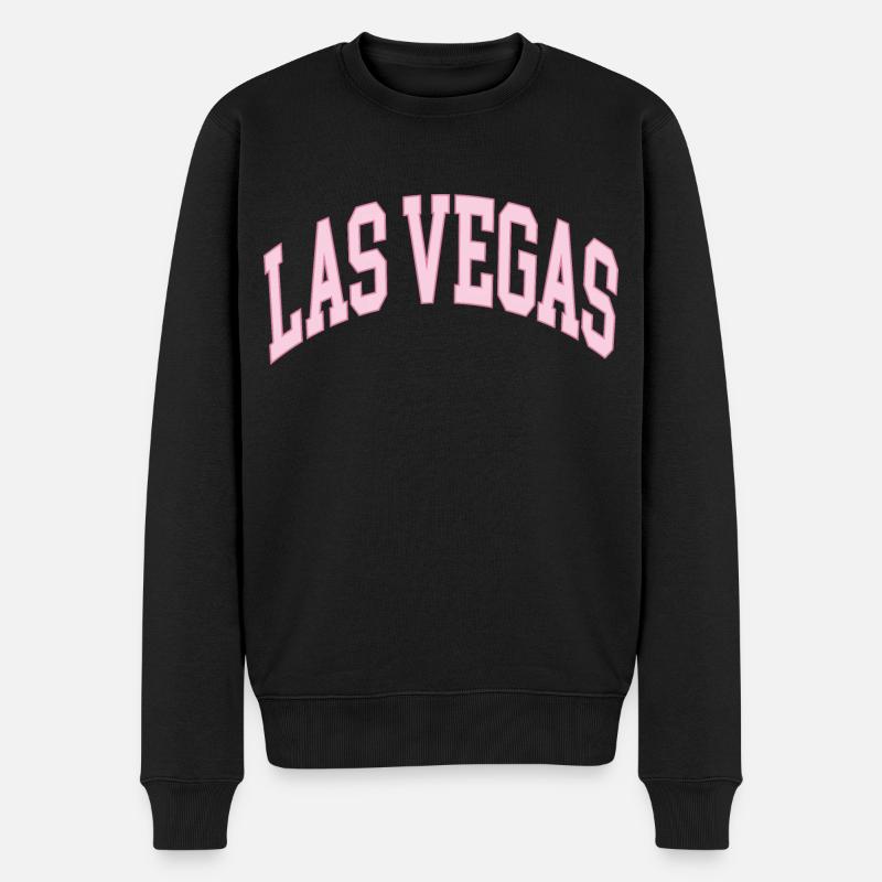 Las Vegas - Männer Premium Bio Pullover - Schwarz