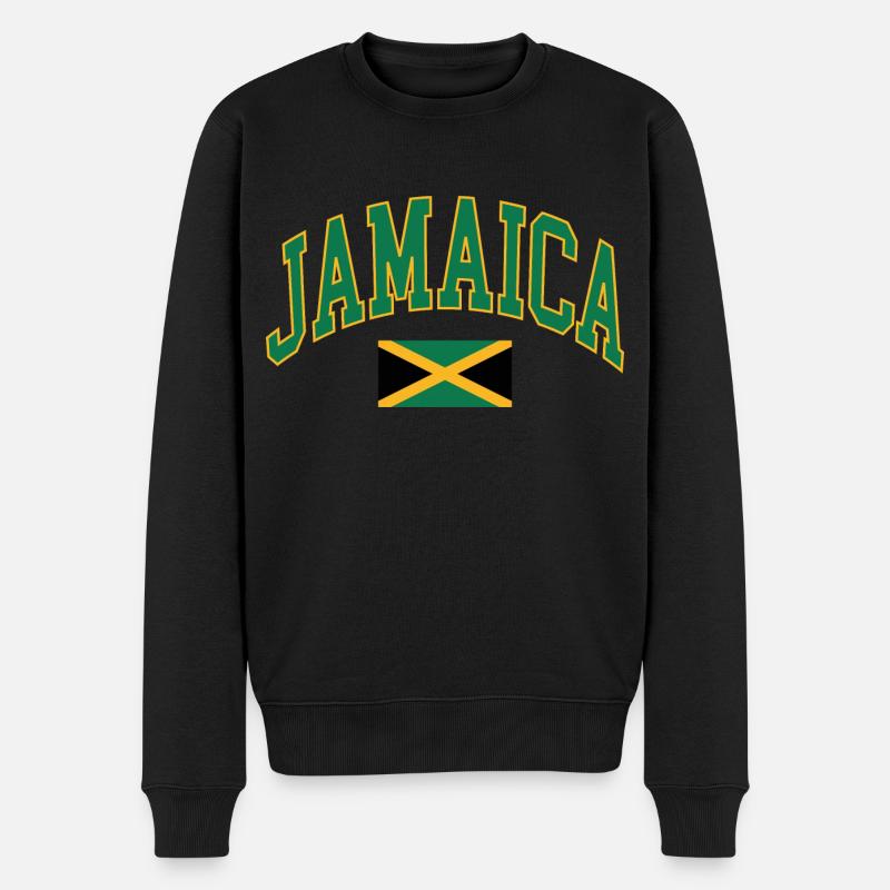 Jamaica - Männer Premium Bio Pullover - Schwarz