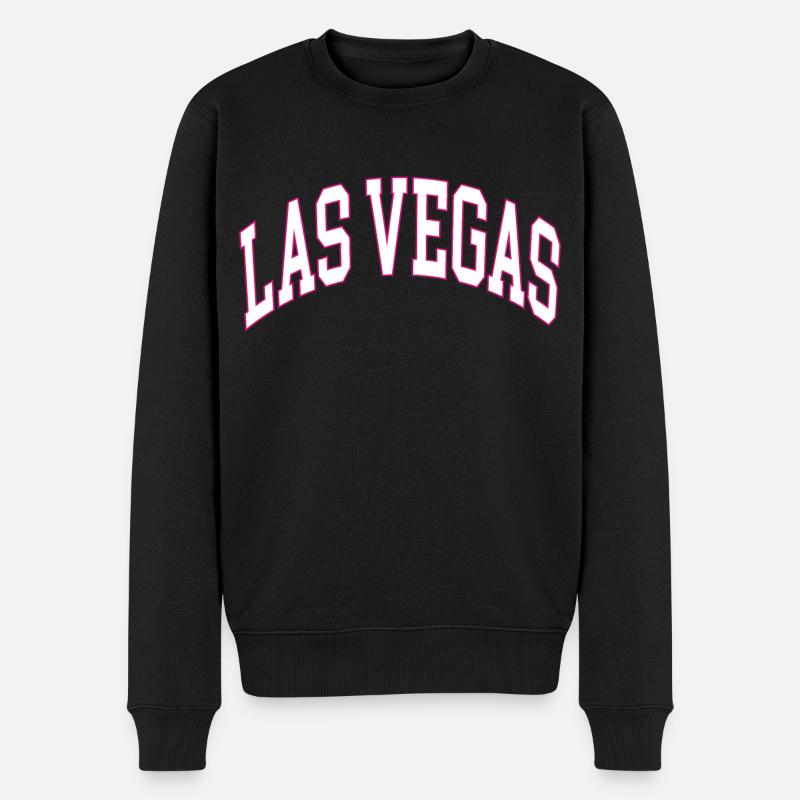 Las Vegas - Männer Premium Bio Pullover - Schwarz