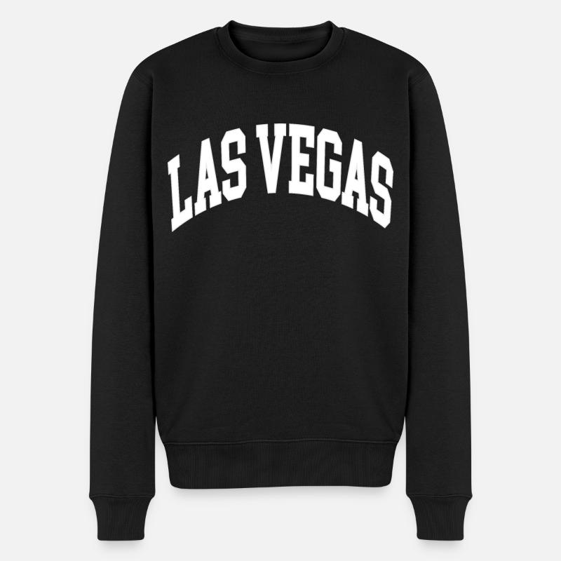 Las Vegas - Männer Premium Bio Pullover - Schwarz