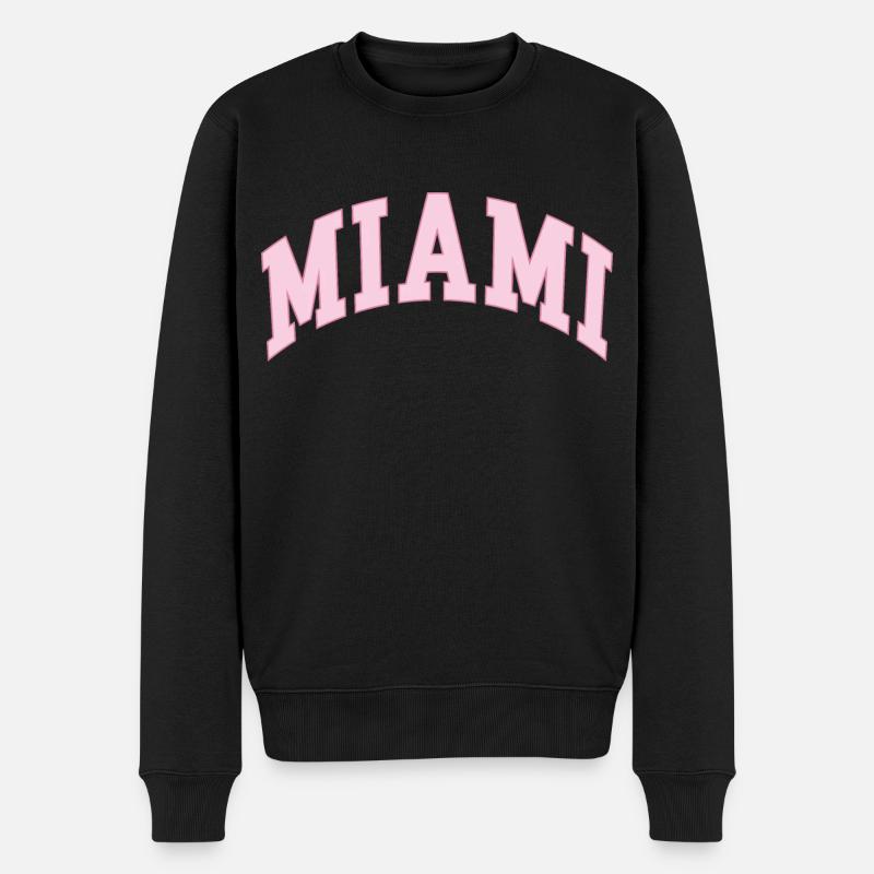 Miami - Männer Premium Bio Pullover - Schwarz