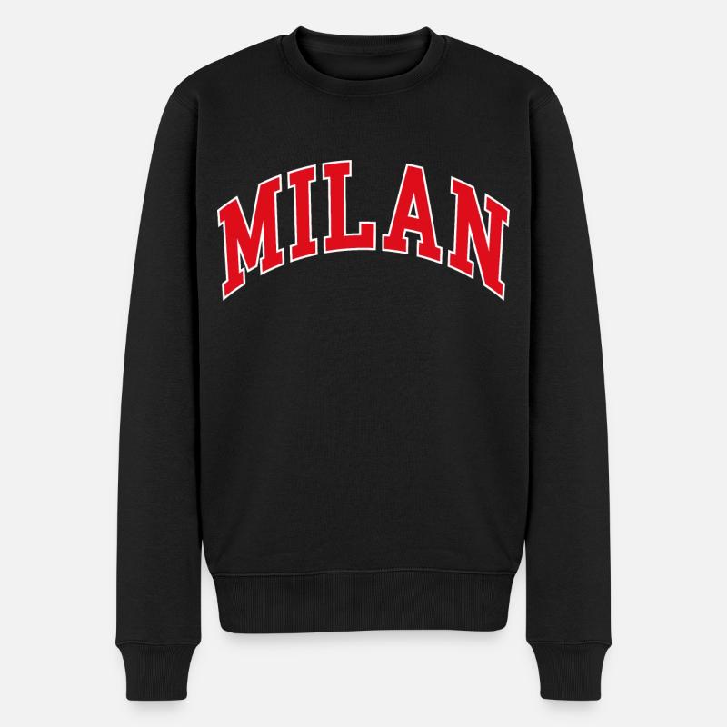 Milan - Männer Premium Bio Pullover - Schwarz