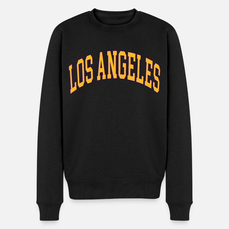 Los Angeles - Männer Premium Bio Pullover - Schwarz