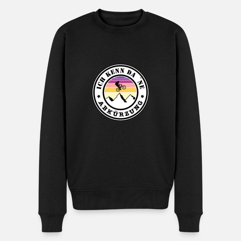 Ich kenn da ne Abkürzung - Männer Premium Bio Pullover - Schwarz