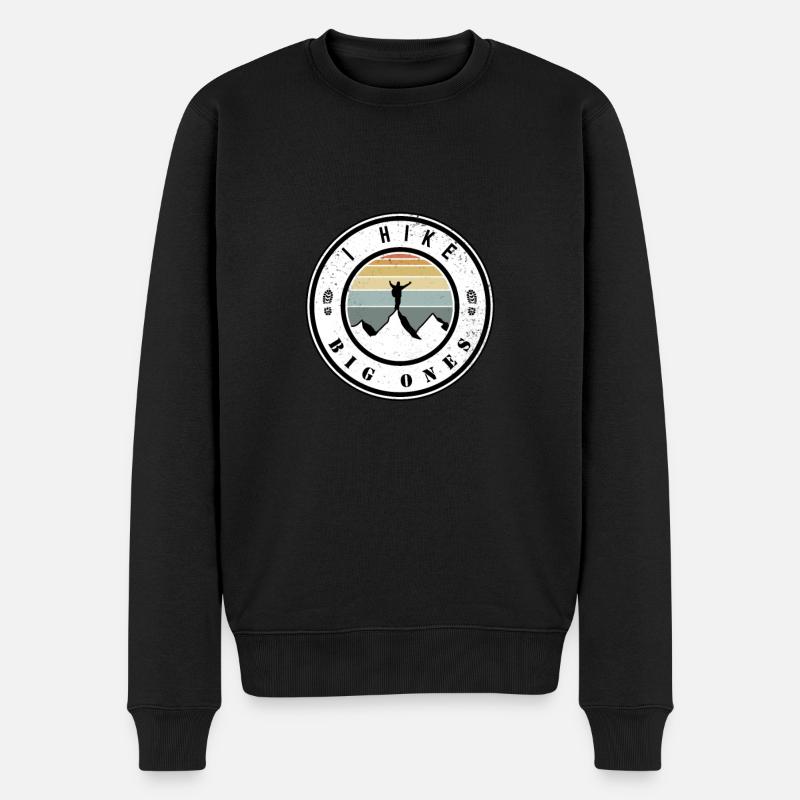I Hike big ones - Männer Premium Bio Pullover - Schwarz
